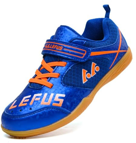 Adoff Kinder Tischtennis Schuhe Jungen und Mädchen Universal Student Sportschuhe Jugend Training Schuhe (Blau,33)