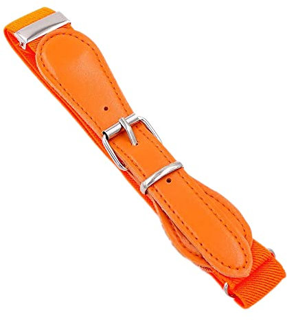 Blausky Kinder Gürtel,Einstellbarer Gürtel,Geflochtener Elastischer Gürtel,Unisex Kindergürtel,Stoffgürtel mit Metallschnalle,Verstellbare Stretchgürtel,für Jungen mädchen,2.5 cm Breit,Orange