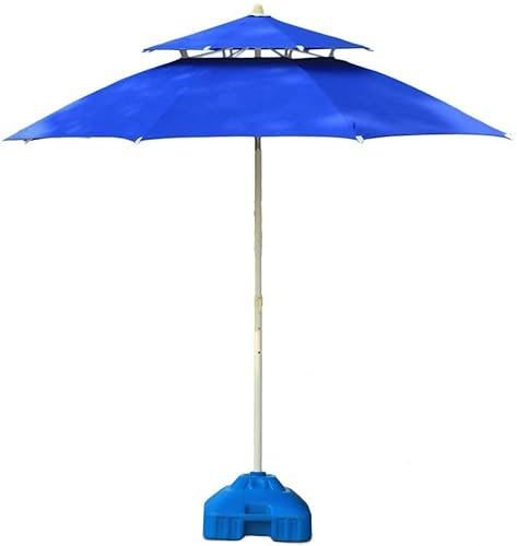 ASerZenith Sonnenschirme 7,5 Fuß / 9 Fuß Doppelter Gartenschirm im Freien Sonnenschutz für Strand/Pool/Terrassenschirme rund