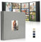DazSpirit Album fotografico grande per 1000 foto (10 x 15 cm) – rilegatura in lino personalizzabile, ideale per famiglia, matrimoni, viaggi e ricordi del bambino, libro fotografico da inserire in nero