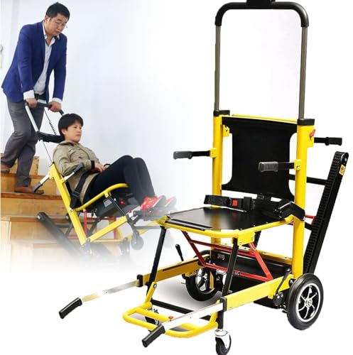 Silla de Ruedas EléCtrica para Subir Escaleras Silla de Ruedas PortáTil para Subir Escaleras, Silla Plegable PortáTil para Subir Escaleras, para Personas Discapacitadas, Puede Subir y Bajar Escaleras