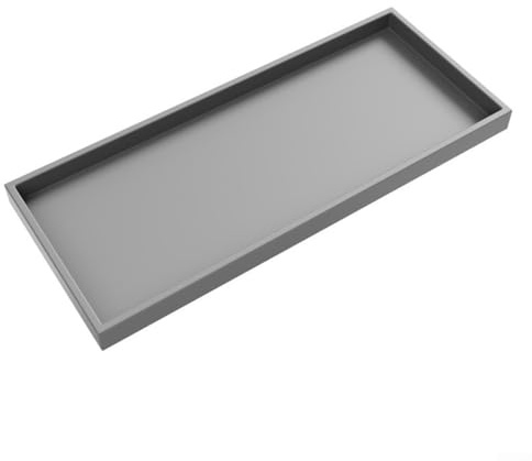 Bruchsicheres Silikon-Tablett für Küche und Bad, praktischer Organizer mit rutschfestem Design Deko Tablett Rechteckig für Kosmetisch Gewebe Handtuch(grau, 30 x 12,5 cm)