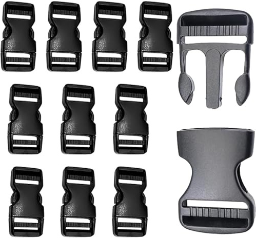 GDQQOYWQT 10Pcs Side Release Buckle, 25mmPlastic Snap Buckle, Clips Clasp for Backpack Strap Replacement, Luggage Fastening Strap Pet Collar, Suitable for Various Applications