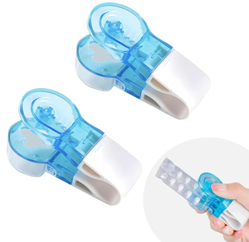 Portable Pill Taker 2 Pack Pill Popper for Blister Packs Pills Opener Tool for Nurses Household Gadgets Pills Punchers