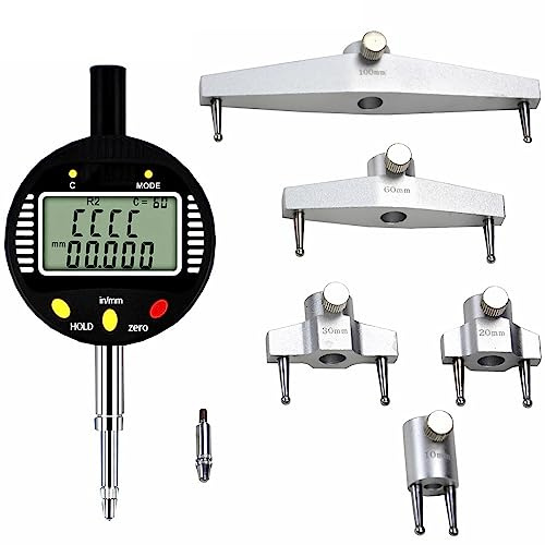 Digitales Radiusmessgerät – Hochgenaues elektronisches Radiusanzeige-Werkzeug mit 5 mm – 700 mm mit austauschbaren Messbacken (10 mm/20 mm/30 mm/60 mm/100 mm)