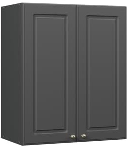 Vicco Hängeschrank Fame-Line, Anthrazit-Gold Landhaus, 60 cm | MDF-Front · Soft-Close · 2 Einlegeböden · Metallgriffe · ✓ Praktischer Stauraum