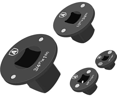 Spacnana Low Profile Impact Socket Adapter Set Drive Ratchet Adapter Set 3/4in-1in 1/2in-3/4in 1/2in-3/8in 1/4in-3/8in for Sockets Impact Wrenches Ratchets Cordless Drills