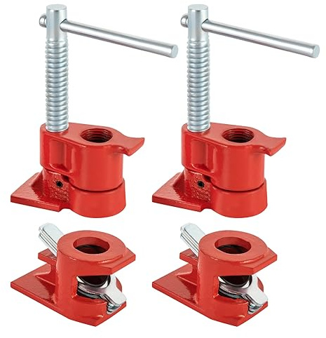 Rohr Schraubzwingen 1/2 Zoll Rohrzwingen Rohr Schnellspanner Clamp, 2 Stück Rohr Schraubzwinge für Holzbearbeitung