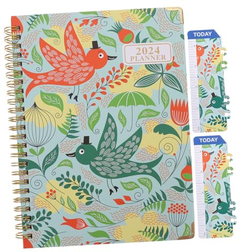 UKCOCO Planner Settimanale con Spirale Plan Pad Organizzatore Settimanale per Studio e Lavoro Agenda da Tavolo per Appunti e Programmazione Mensile