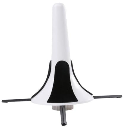 TOYZFRIENDY Supporto Tromba Portatile Pieghevole con Base Tre Gambe in Metallo e Protezione in Feltro Bianco Accessorio Stabile per Strumenti Fiato per Viaggi e Musicisti