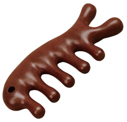 Wooden Head Scalp Massager - 4 in 1 Natural Massage Tool, Relaxation Brush, Wooden Stimulator for Head, Body, Face |