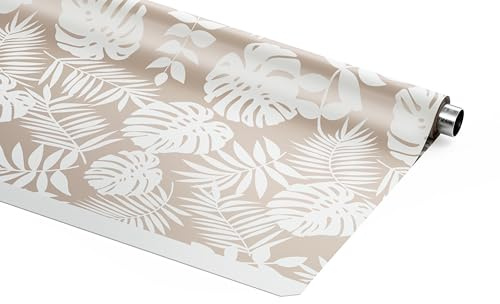 probath Ersatzrolle Austauschrollo Halb-Kassetten Duschrollo Modell Havanna Braun Beige Weiss Blätter 13 Breiten zur Wahl (120x240 cm)