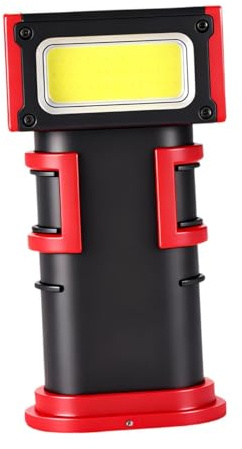 Aymzbd Lampada Da Lavoro LED Torcia Manutenzione Portatile Ricaricabile Testa Girevole Materiale Pp Display Adatta per Ispezione Garage Emergenza 12.2cmx