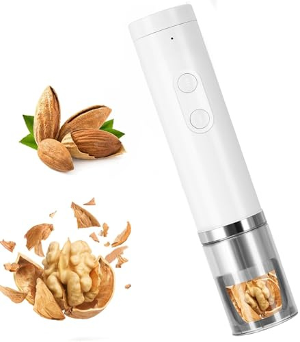 Máquina eléctrica para cascanueces, descascaradora automática multifuncional con diseño antisalpicaduras de 360°, alta resistencia para nueces, nueces, nueces, avellanas, almendras