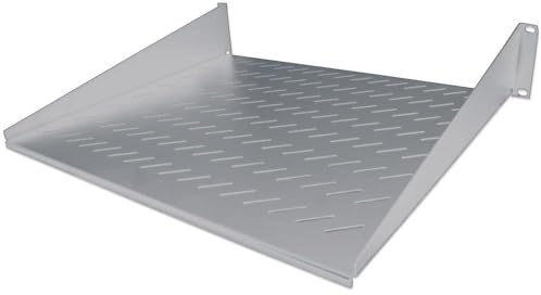 Intellinet 19 Fachboden zur Frontmontage 2 HE ( Montage an den beiden vorderen Profilschienen ) 400 mm Tiefe perforiert grau 712224