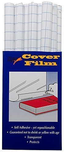 2X Tiger Quality Roll Clear Sticky Back Plastic Book Cover Film Adhesive Protector Fablon - Roll Size: 33cm x 1m