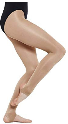 Silky Dance - Medias de baile con estribo brillantes de 60 denier, Brindis, 5-7 años