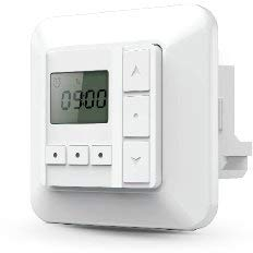 PALMAT Temporizador de Pared con botón pulsador Receptor para persianas/Cortinas eléctricas Interiores con Botones de Arriba/Abajo/Abajo y 8 Pares de Puntos de Tiempo de Apertura/Cierre