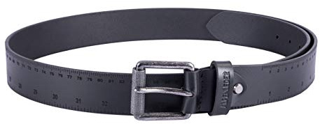 Alpenleder Gürtel - ZOLLSTOCK (Handgefertigt) - Nachhaltiges Bio-Leder aus regionaler Landwirtschaft | Gürtel Damen & Herren, Ledergürtel *Fair Produziert* (Ebenholz, 110 cm)