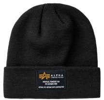 Alpha Industries Unisex Beanie-Mütze Alpha Industries Crew Beanie Strickmütze aus Acryl