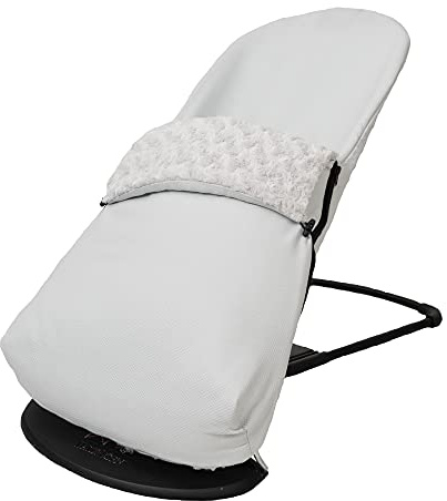 Funda + Saco para Hamaca BabyBjörn Balance Soft (SUSTITUYE tapicería Original), Hipoalergénica, Hipersuave, Transpirable. (Piqué Algodón Gris)