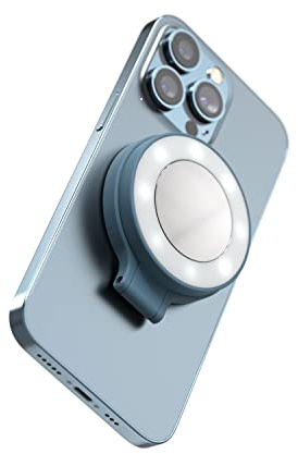 ShiftCam SnapGrip Poignée d'alimentation mobile avec bouton d'obturateur sans fil - Support magnétique qui se fixe sur n'importe quel téléphone - Powerbank intégré avec chargement sans fil Qi (Bleu