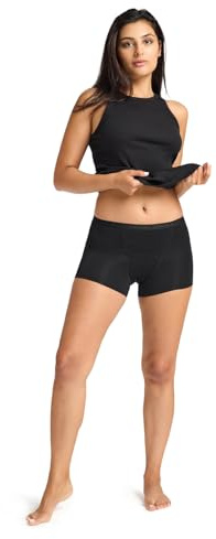 Modibodi Women’s Period Pants Boyshort Black Moderate Flow 30ml Leakproof Absorbent Menstrual Underwear Reusable Comfortable L