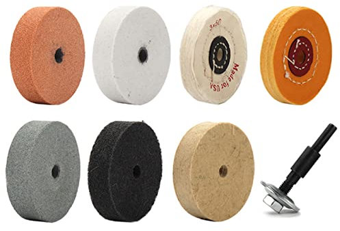 Disco Abrasivo Per Lucidatura Mola Da 3 Pollici Disco Abrasivo In Ceramica E Lana E Fibra Set Di Ruote Per Smerigliatrice Da Banco Per Utensile Rotante Per Rettifica In Metallo