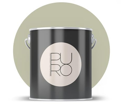 Livingwalls PURO Premium Wandfarbe c6007 - Malerfarbe für Wohnräume und Arbeitszimmer mit sehr hoher Deckkraft - matte hochwertige in Grün - 5l