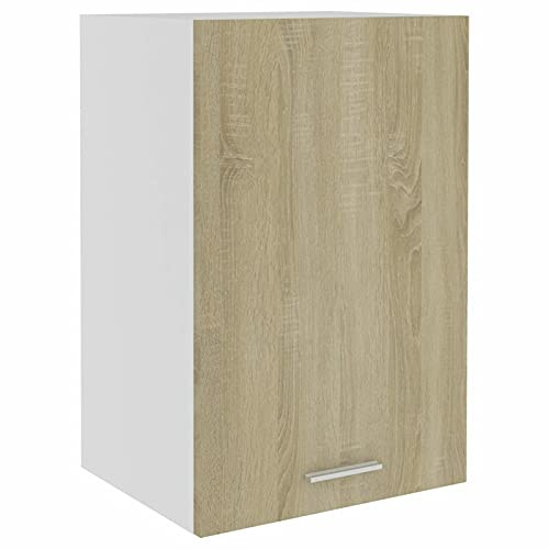 Gecheer Lyon Hanging Cabinet - Engineered Wood, 39.5 x 31 x 60 cm, Sonoma Oak - Organize Kitchen with 60 kg Capacity Model801255
