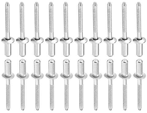 DTGN 4.8mm x 13mm (DxL) Aveugle Rivets - 25Paquet - Bien pour Machines Assemblage - 304 Inox Acier Dôme Fermé Fin Rivet
