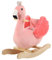FUNLIO Cavallo a Dondolo per Bambini Flamingo per Bambini da 6 Mesi a 3 Anni, Carino e Grazioso Cavallo a Dondolo Rosa Cigno per Bambina, Animale a Dondolo di Peluche, Facile da Montare