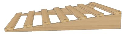 Generisch Reflux-Bettkeil aus Holz für Lattenrost – stabile Oberkörperhochlagerung statt Kissen-Stapeln, erhöhte Schlafposition, 80×100 cm