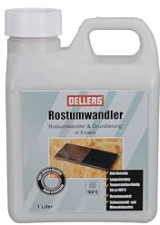 OELLERS 2in1 Rostumwandler & Grundierung 1 Liter, Epoxid Rostkonverter, Korrosionsschutz, Roststopp für innen & außen, Rostlöser für metallische Oberflächen