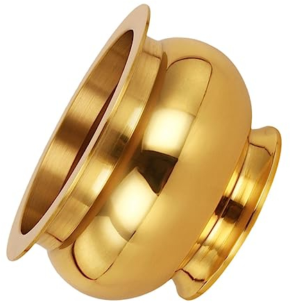 Kupfernes Räuchergefäß für Buddhismus, Goldfarben, 1 Stück