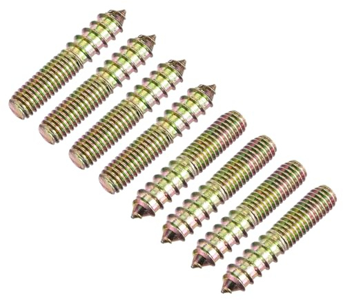 QUARKZMAN 3/8-16x2 Stockschraube 16Stk Doppelendige Schrauben Holz Dübel Schraube für Möbel