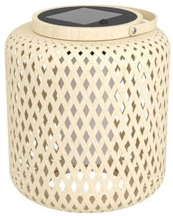 EGLO LED Bordslampa Solar Marliano, Solcellslampa Utomhus För Trädgård Och Terrass, Dekorativ Rotting Balkong, Utomhusbelysning Boho, Lykta Utomhus Rotting, IP44