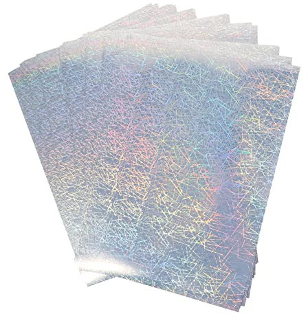 CORHAD 20blätter Selbstklebende Holografische Vinyl-sticker Wasserdichte Aufkleber Für -handwerk Für Kreative Dekorationen Von Fenstern Und