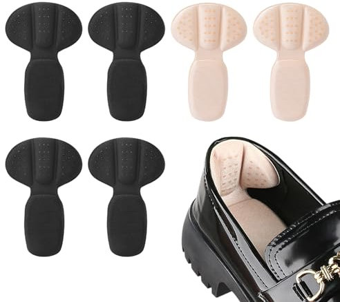 6 almohadillas de tamaño medio para zapatos de mujer, soporte para talón, protector de talón, plantillas para zapatos demasiado grandes, almohadillas para espalda, reparación de talones de