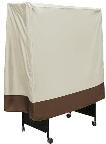 Tischtennisplatte Abdeckung Outdoor Wetterfest, Schutzhülle für Tischtennistisch Wasserdichte mit Kordelzug,Winddicht 210D Oxford Abdeckplane für Tischtennis für Terrasse(Size:165 x 70 x 185cm,Color