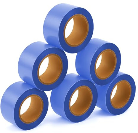 SINGHAL Nastro segnaletico blu, 2,5 cm x 228,6 m di lunghezza, nastro altamente visibile per marcatura e barriera, nastro non adesivo per tracciare e alberi, confezione da 5