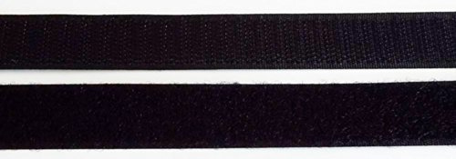 2 m Klettband Haken- und Flauschband 20 mm schwarz zum Nähen