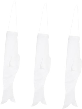 VICASKY 3stücke Leerer Japanischer Karpfen-wimpel Zum Bemalen DIY Fisch-windsack Koinobori Für Gartenfeste Leere Flagge Zum Selbermachen