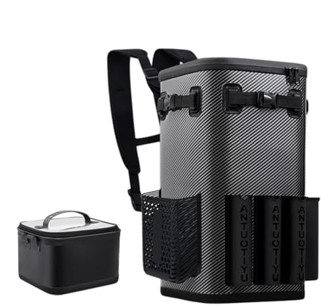 Angelausrüstungsrucksack – Angelrucksack mit Rutenhalter | Tackle Box | Rucksack wasserdichte Angeltasche mit Rutenhalter 49L Angelrucksack, multifunktionaler Angelausrüstungsrucksack, Angelrucksac