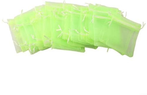 Red para árboles frutales, 100 bolsas de organza con cordón para protección de aves y protección de plantas (M)