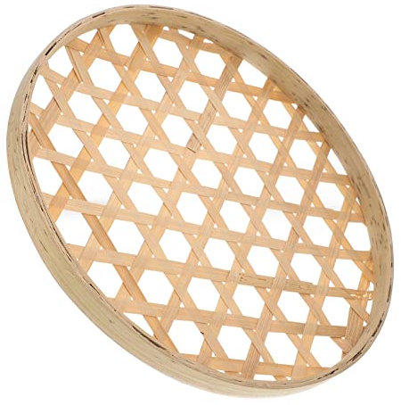 CIYODO Cesta Corta De Bambú Para Almacenar Cesta Bambú Hogar Para Frutas y Aperitivos Para Escurridor Colador