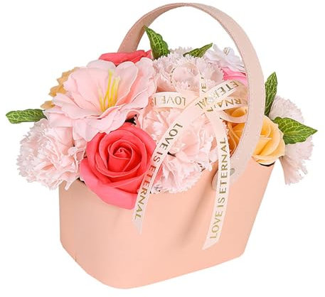 sporful Ramo de flores de jabón hecho a mano, regalo decorativo para mamá, novia, día de San Valentín, aniversario, cumpleaños, boda