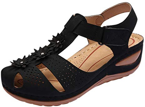 Sandalias Cuña,Zapatos Plataforma,Sandalias Negras con Plataforma,Zapatos De Salon,Zapatillas De Casa Muy Comodas Verano,Zapatillas De Casa Verano