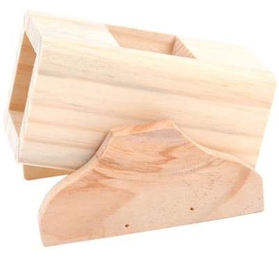 Toddmomy Juguetes de Madera para Hámsters Caja Balancín para Mascotas Pequeñas Parque de Divertido y de Limpiar para Hámsteres y Otros Animales Pequeños