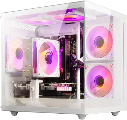 suevery Desktop Computer, Core i5-12400F, Gaming PC GeForce RTX 3050,32G DDR4 RAM, 1TB NVME SSD, Prebuilt Tower Computer for Gaming, Home and Business